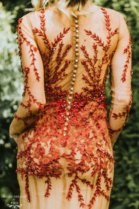 Red and Nude Tulle Dress (#Lacye) - Dream Dresses by P.M.N.