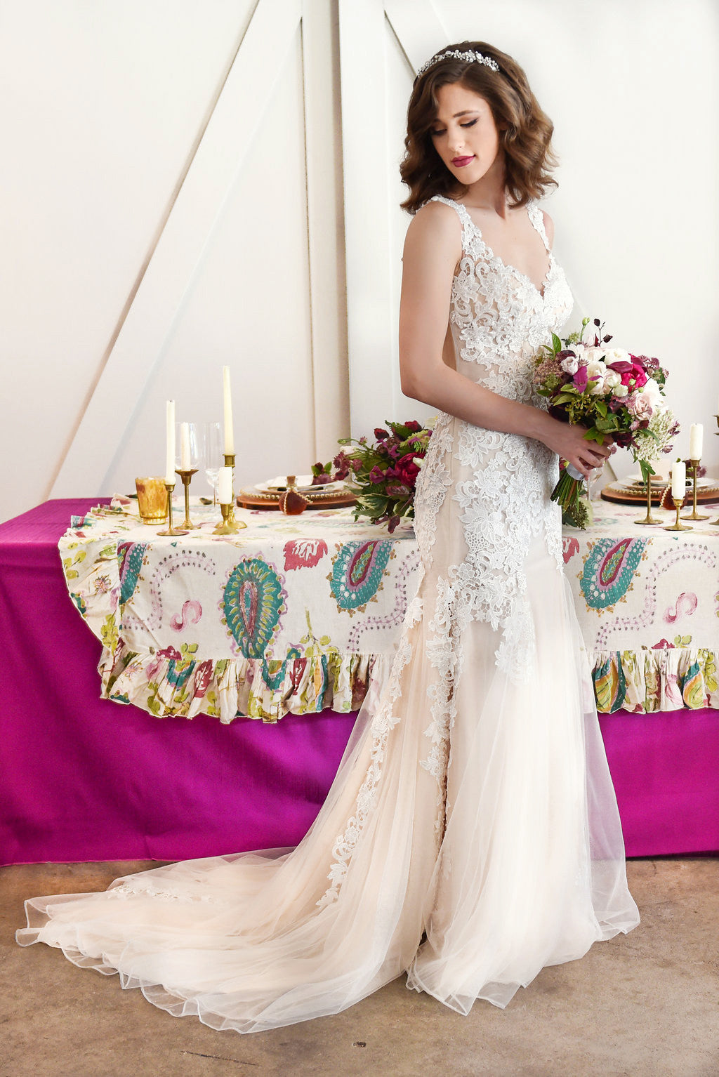 Asymmetrical Sheer Back Wedding Dress (#Jessica)