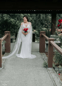 Off The Shoulder Bridal Cape (#SHIVA) - Dream Dresses by P.M.N.