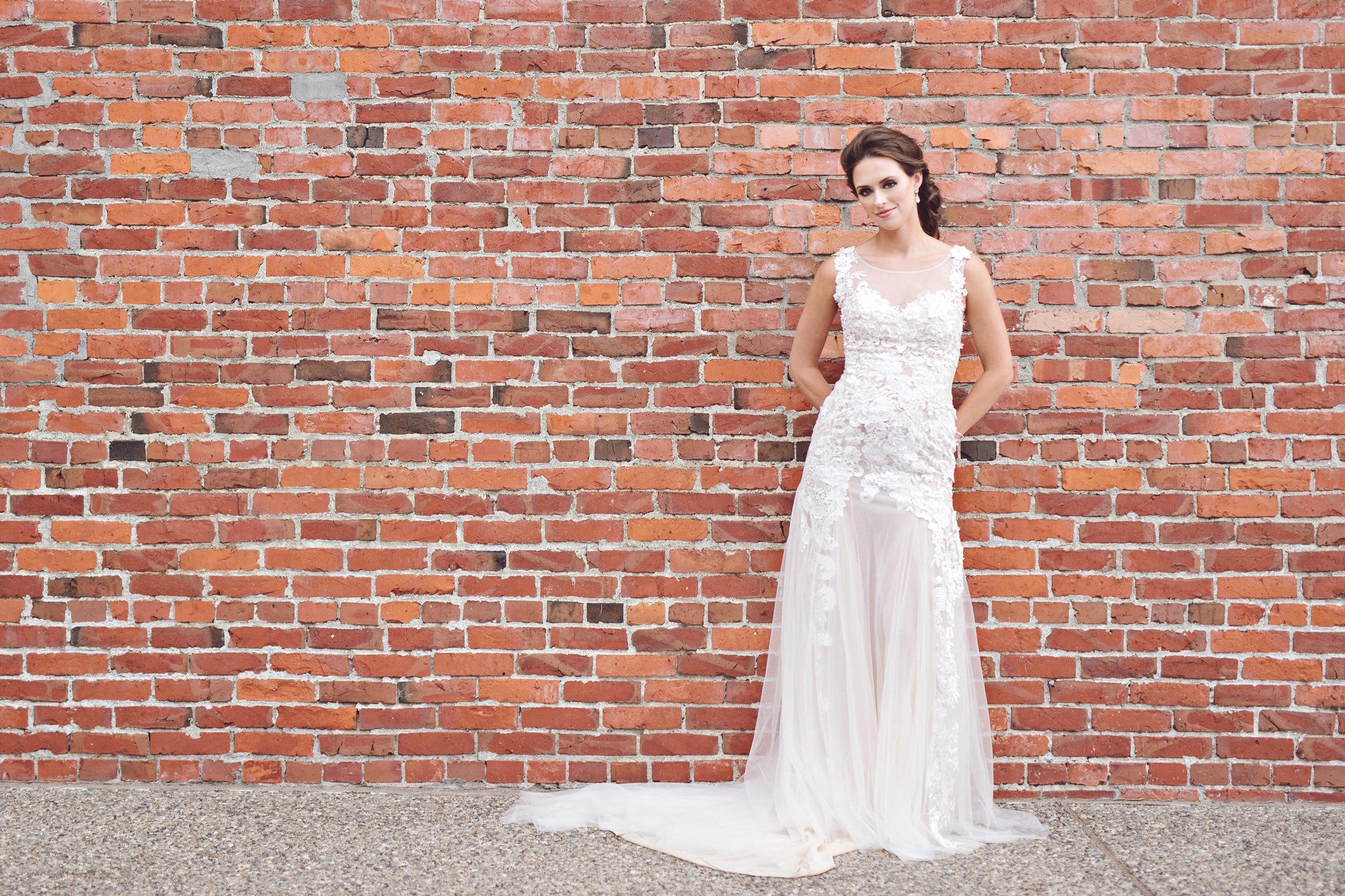 SAMPLE SALE/ Blush Pink Sheer All Over Lace Tulle Dress (#PB070)