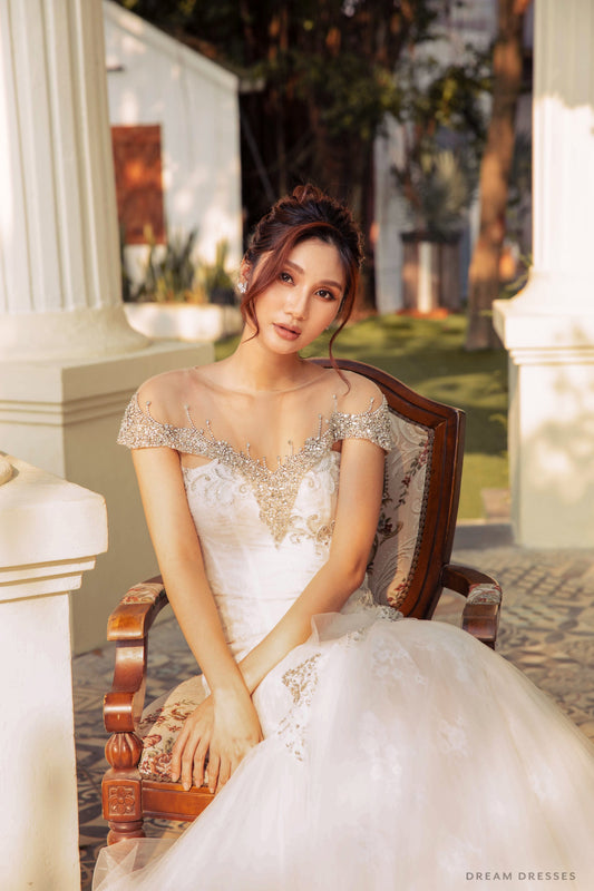 Couture Embellished Bridal Cape (#LATASHIA) - Dream Dresses by P.M.N.