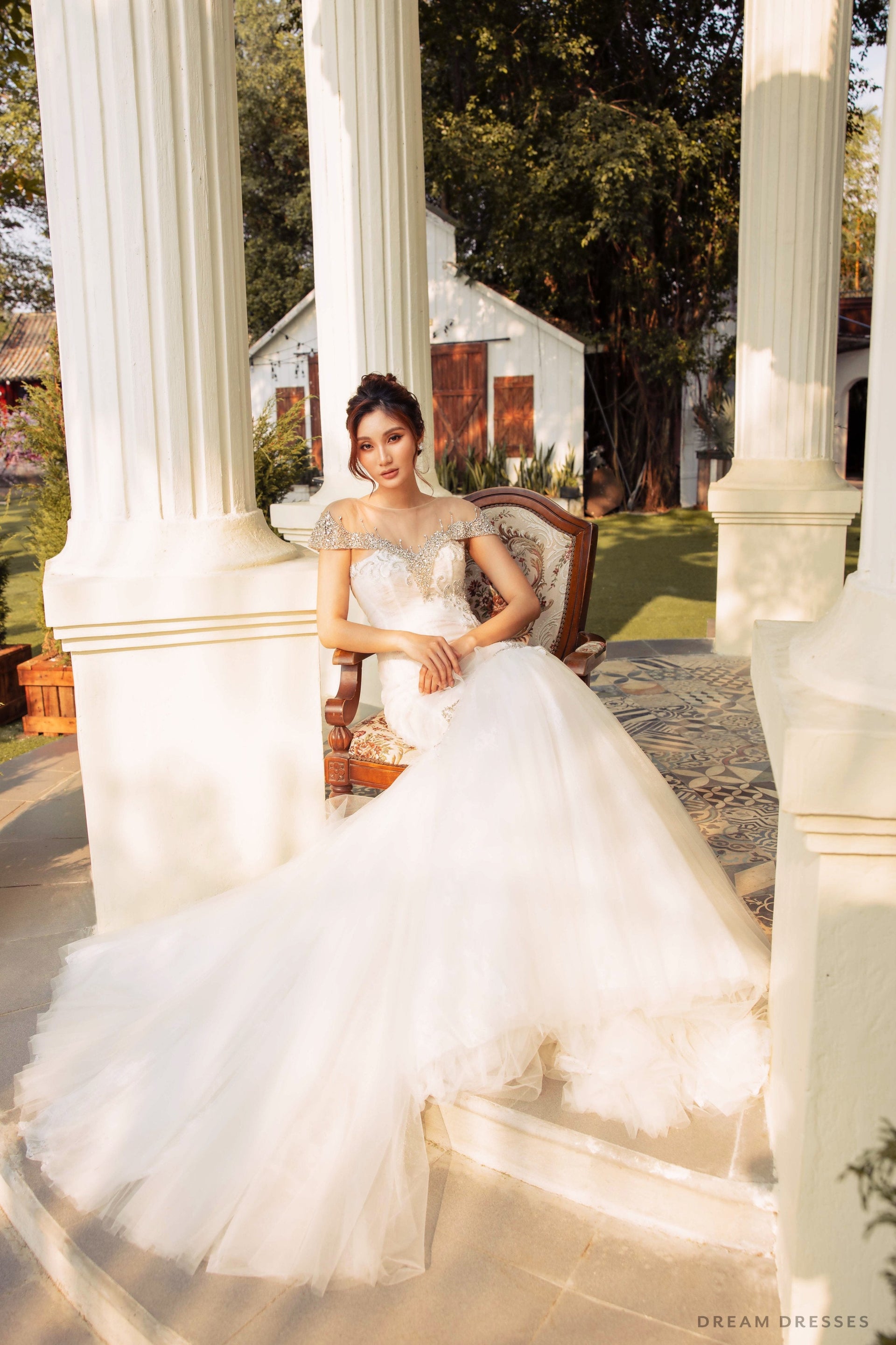 Couture Embellished Bridal Cape (#LATASHIA) - Dream Dresses by P.M.N.
