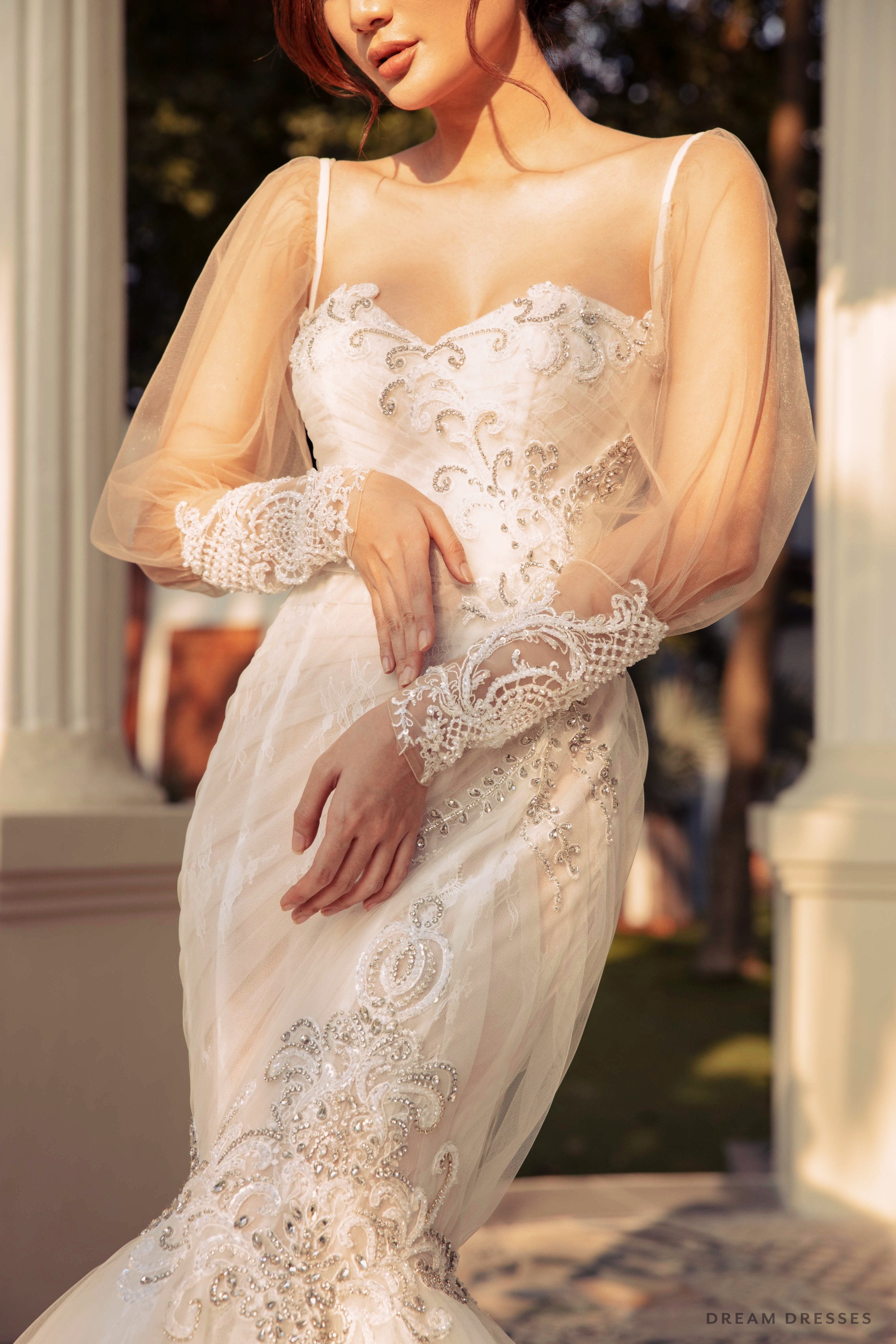 Beaded Lace Removable Bridal Long Sleeves | Dream Dresses by P.M.N | Dream Dresses by P.M.N. Beaded Lace Removable Bridal Long Sleeves | Dream Dresses by P.M.N | Dream Dresses by P.M.N.