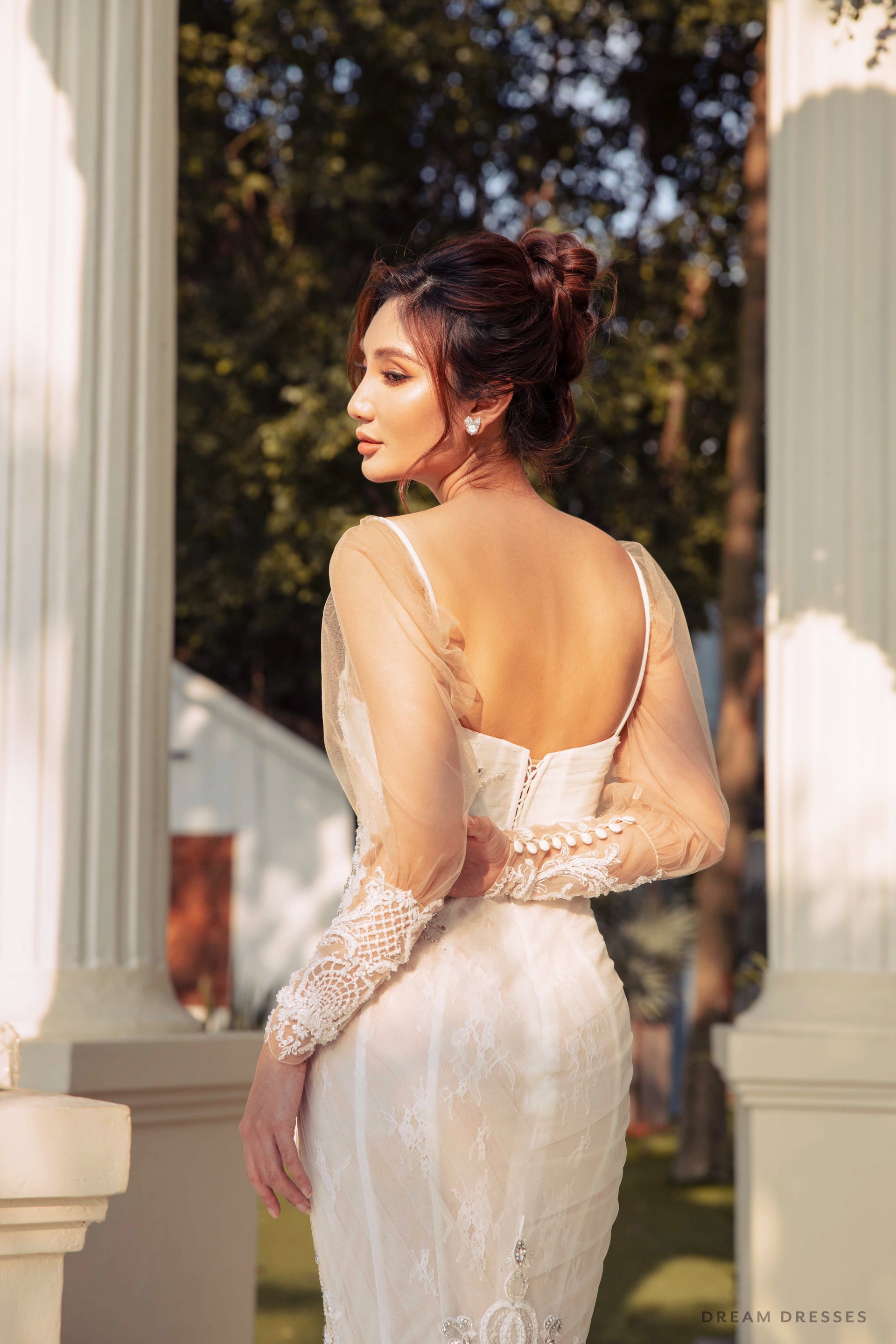 Beaded Lace Removable Bridal Long Sleeves (#EDDA) - Dream Dresses by P.M.N.