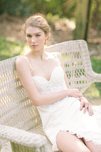 Lace Sheath Wedding Dress With Slit (#Eilliva) - Dream Dresses by P.M.N.