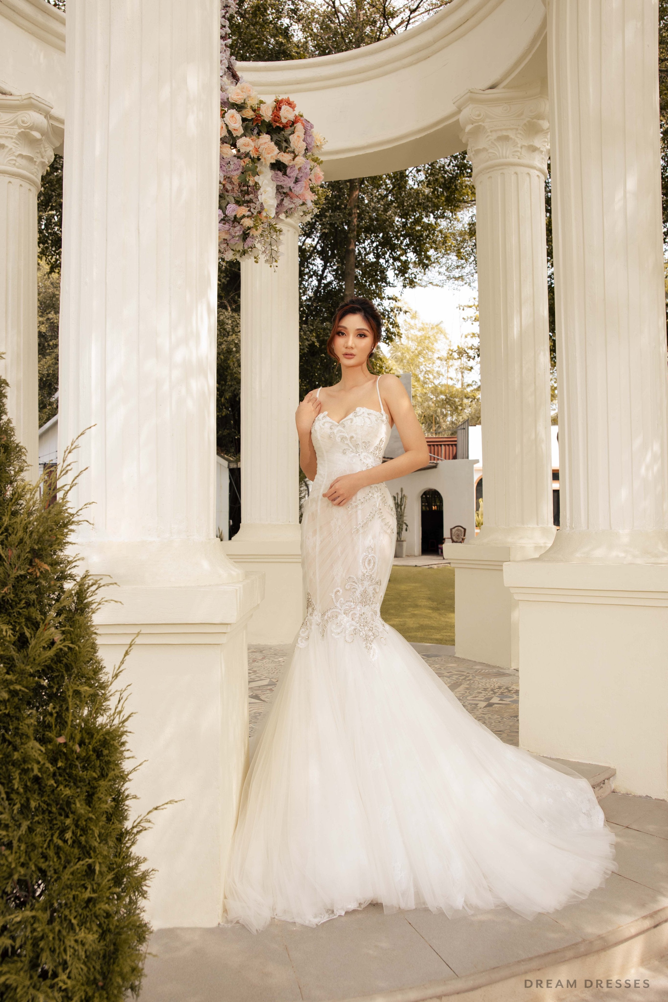 Lace Trumpet Wedding Dress | Dream Dresses by P.M.N Lace Trumpet Wedding Dress | Dream Dresses by P.M.N