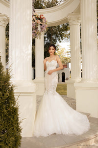 Lace Trumpet Wedding Dress (#Cierra) - Dream Dresses by P.M.N.