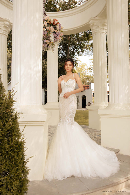 Lace Trumpet Wedding Dress (#Cierra) - Dream Dresses by P.M.N.