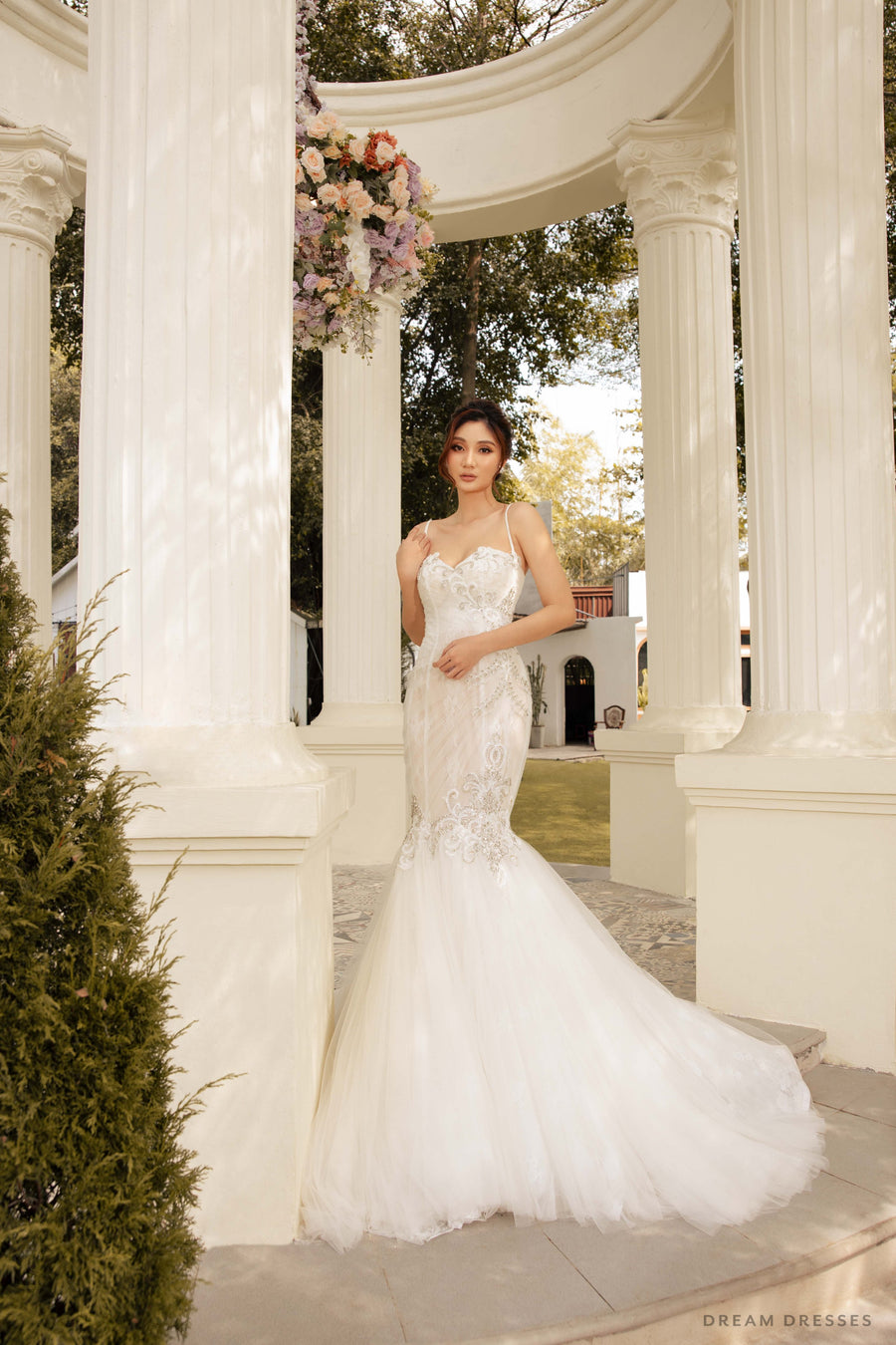 Lace Trumpet Wedding Dress (#Cierra) - Dream Dresses by P.M.N.
