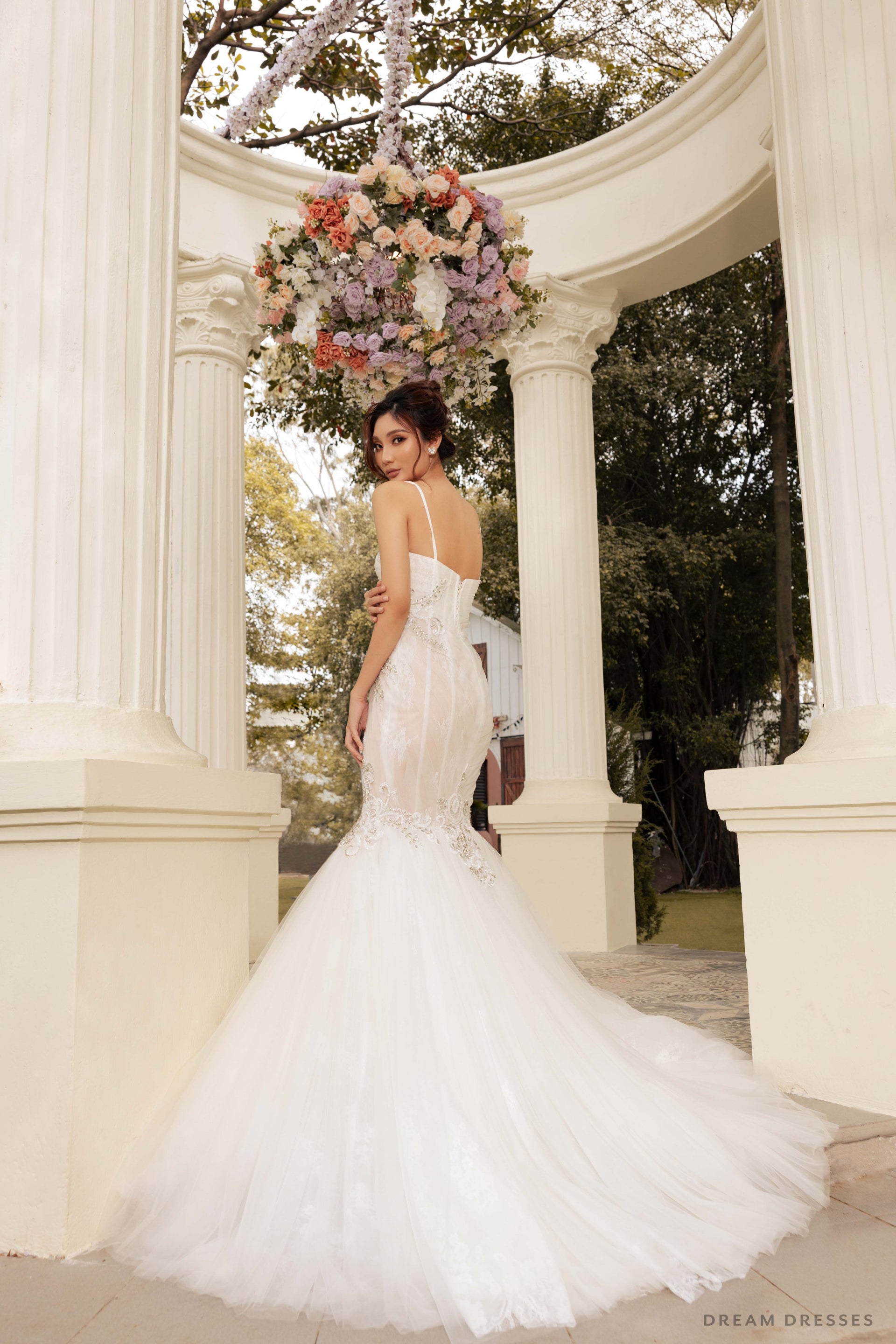 Lace Trumpet Wedding Dress (#Cierra) - Dream Dresses by P.M.N.