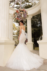 Lace Trumpet Wedding Dress (#Cierra) - Dream Dresses by P.M.N.