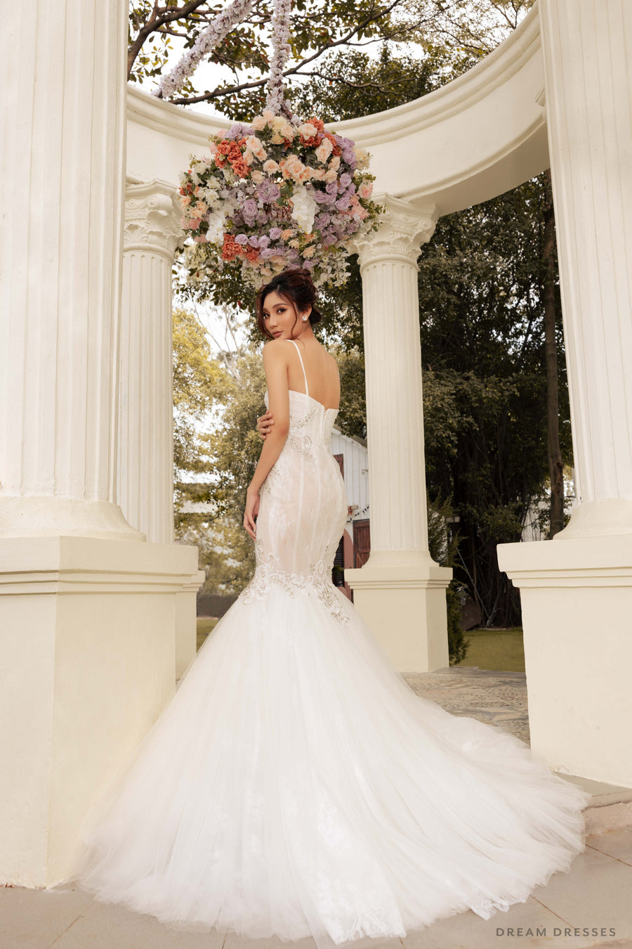 Lace Trumpet Wedding Dress (#Cierra) - Dream Dresses by P.M.N.